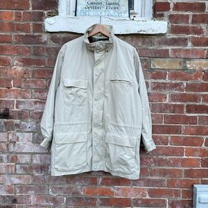 Vintage Eddie Bauer Flannel Lined Field Jacket Size Medium Water Resistant